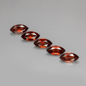 Gemas de granate almandino rojo natural de  ct, marquesa, VS