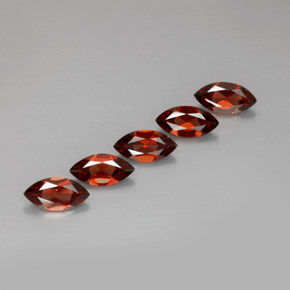 Gemas de granate almandino rojo natural de  ct, marquesa, VS