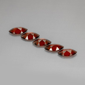 Gemas de granate almandino rojo natural de  ct, marquesa, VS