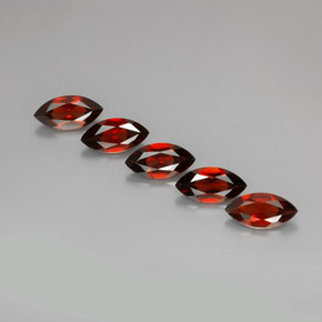 Gemas de granate almandino rojo natural de  ct, marquesa, VS