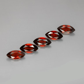 Gemas de granate almandino rojo natural de  ct, marquesa, VS
