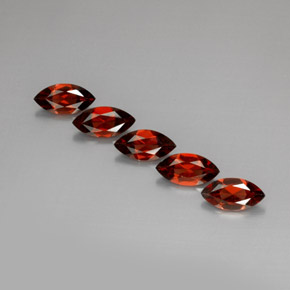 Gemas de granate almandino rojo natural de  ct, marquesa, VS