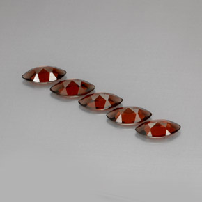 Gemas de granate almandino rojo natural de  ct, marquesa, VS