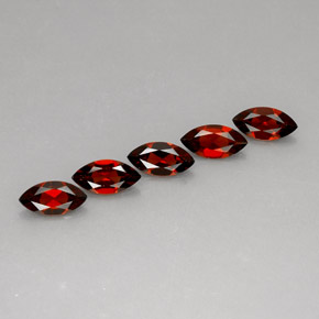 Gemas de granate almandino rojo natural de  ct, marquesa, VS