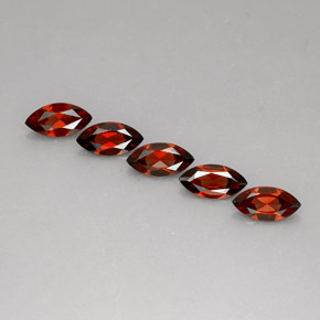 Gemas de granate almandino rojo natural de  ct, marquesa, VS