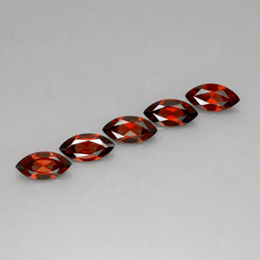 Gemas de granate almandino rojo natural de  ct, marquesa, VS