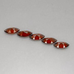 Gemas de granate almandino rojo natural de  ct, marquesa, VS