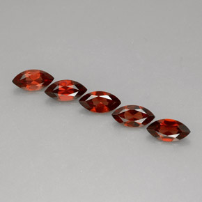 Gemas de granate almandino rojo natural de  ct, marquesa, VS