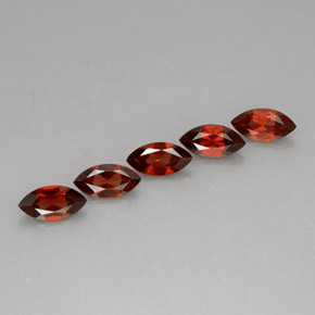Gemas de granate almandino rojo natural de  ct, marquesa, VS