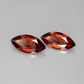 Gemas de granate almandino rojo natural de  ct, marquesa, VVS-VS