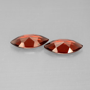 Gemas de granate almandino rojo natural de  ct, marquesa, VVS-VS