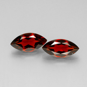Gemas de granate almandino rojo natural de  ct, marquesa, VS