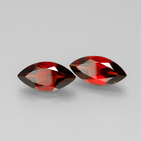 Gemas de granate almandino rojo natural de  ct, marquesa, VS