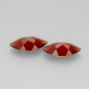 Gemas de granate almandino rojo natural de  ct, marquesa, VS