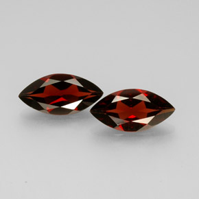 Gemas de granate almandino rojo natural de  ct, marquesa, VS
