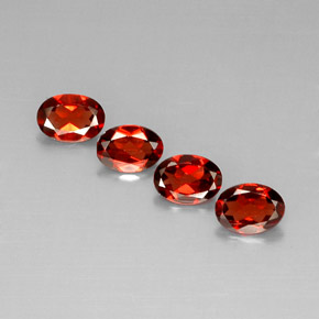 Gemas de granate almandino rojo natural de  ct, corte óvalo, VS
