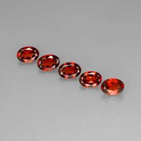 Gemas de granate almandino rojo natural de  ct, corte óvalo, VS