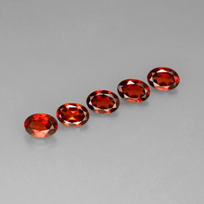 Gemas de granate almandino rojo natural de  ct, corte óvalo, VS