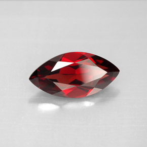Granate almandino rojo oscuro natural de 3,10 ct, marquesa, VVS-VS