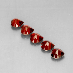 Gemas de granate almandino rojo natural de  ct, forma de corazón, VS