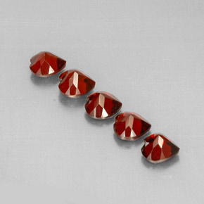 Gemas de granate almandino rojo natural de  ct, forma de corazón, VS