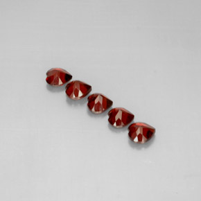 Gemas de granate almandino rojo natural de  ct, forma de corazón, VS