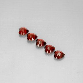 Gemas de granate almandino rojo natural de  ct, forma de corazón, VS
