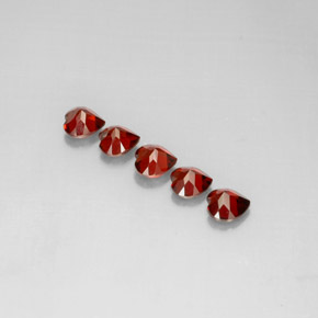 Gemas de granate almandino rojo natural de  ct, forma de corazón, VS