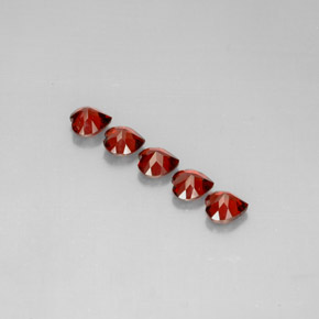 Gemas de granate almandino rojo natural de  ct, forma de corazón, VS