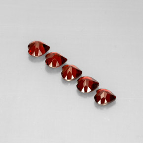 Gemas de granate almandino rojo natural de  ct, forma de corazón, VS