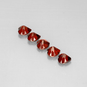 Gemas de granate almandino rojo natural de  ct, forma de corazón, VS