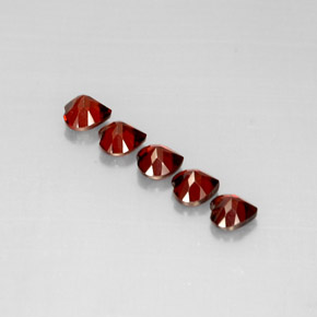 Gemas de granate almandino rojo natural de  ct, forma de corazón, VS