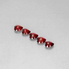 Gemas de granate almandino rojo natural de  ct, forma de corazón, VS