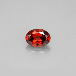 granate almandino Rojo oscuro natural de 1.06 ct, Corte Óvalo, VVS