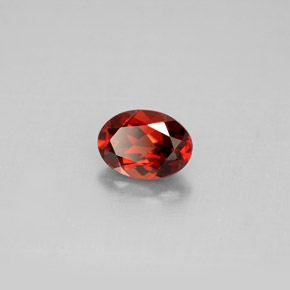 granate almandino Rojo oscuro natural de 1.06 ct, Corte Óvalo, VVS