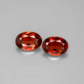 Gemas de granate almandino rojo natural de  ct, corte óvalo, VVS-VS