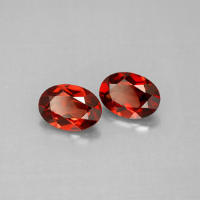 Gemas de granate almandino rojo natural de  ct, corte óvalo, VVS-VS