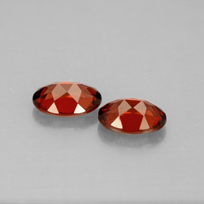 Gemas de granate almandino rojo natural de  ct, corte óvalo, VVS-VS