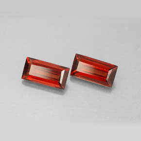 Gemas de granate almandino rojo intenso natural de  ct, baguette, VVS-VS