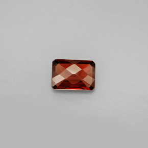 Granate almandino rojo natural de 1,03 ct, corte esmeralda, VS