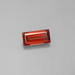Granate almandino rojo natural de 1,05 ct, baguette, VS