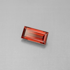 Granate almandino rojo natural de 1,05 ct, baguette, VS