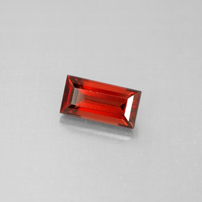 Granate almandino rojo natural de 1,19 ct, baguette, VS