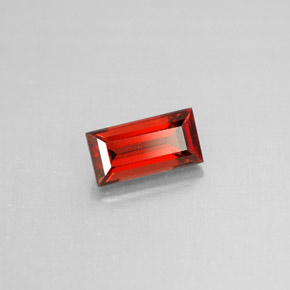 Granate almandino rojo natural de 1,19 ct, baguette, VS