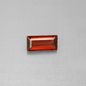 Granate almandino rojo natural de 1,00 ct, baguette, VS
