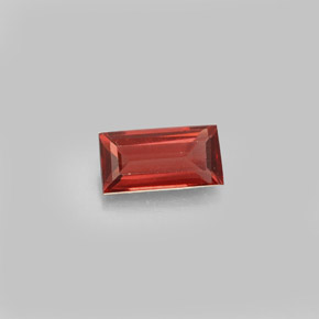 granate almandino Roja Anaranjada natural de 1.17 ct, Corte Baguette, VS