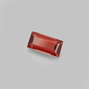 granate almandino Roja Anaranjada natural de 1.17 ct, Corte Baguette, VS