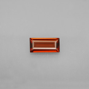 granate almandino Roja Anaranjada natural de 0.71 ct, Corte Baguette, VS