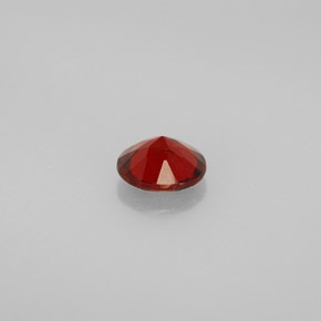 granate almandino Roja Anaranjada natural de 0.87 ct, Corte Redondo, VVS-VS