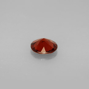 granate almandino Roja Anaranjada natural de 0.77 ct, Corte Redondo, VVS-VS